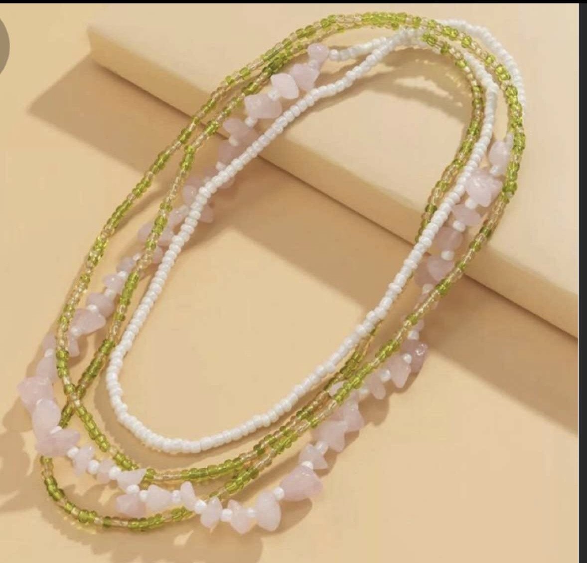 (3set) pink crystal (white and gold