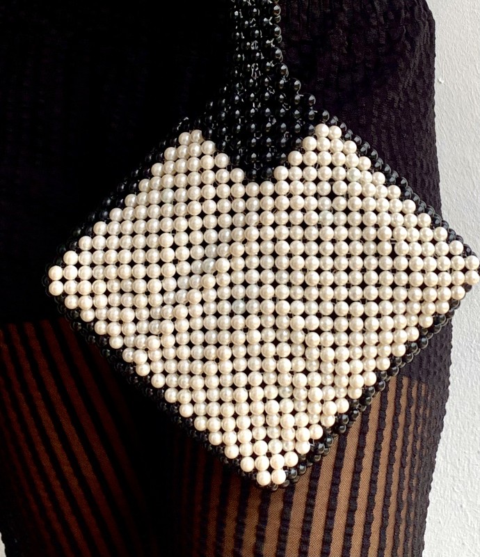 Beaded Love shaped purse